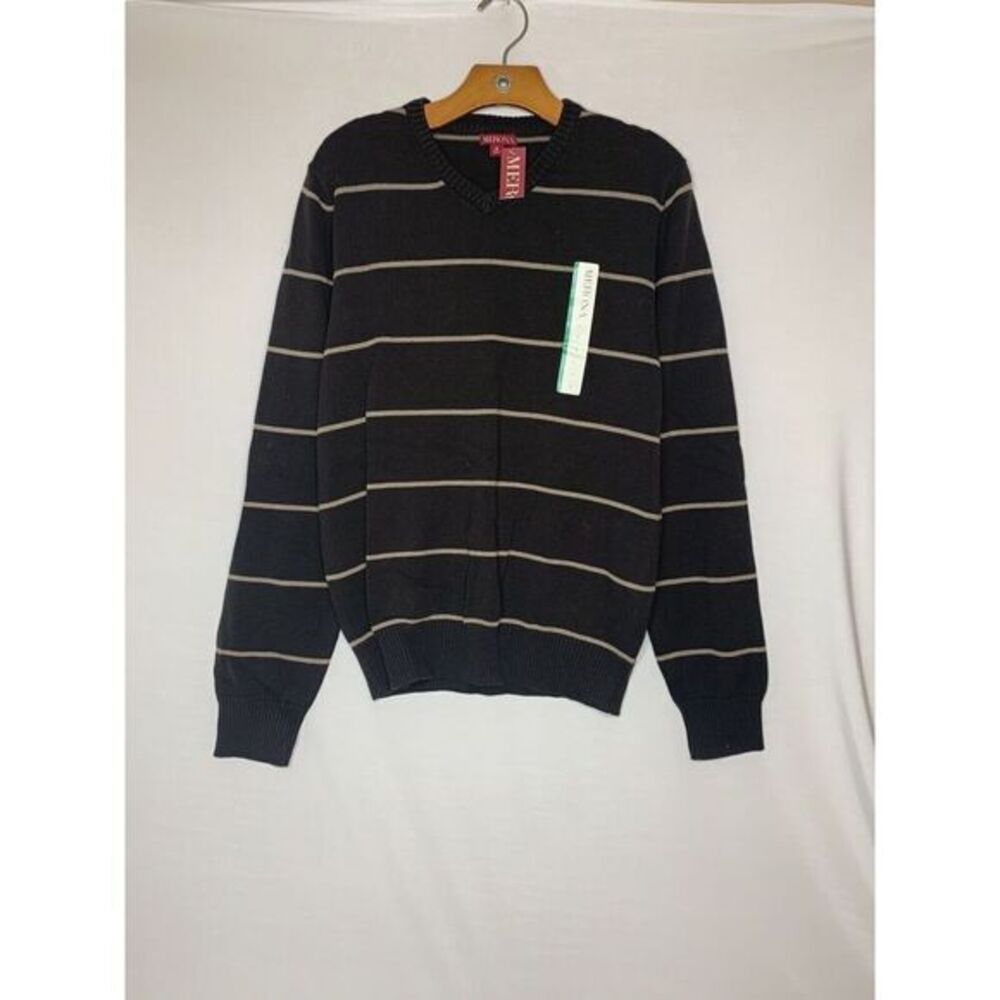 MERONA brown‎ Long Sleeve V-Neck Gray Sweater. Size M. New
